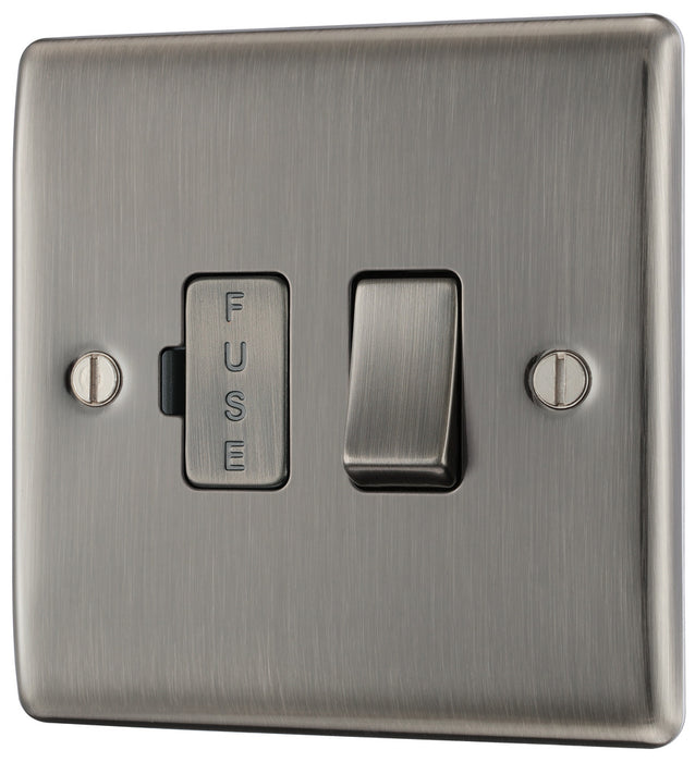 BG NBI50 Nexus Metal Switched Spur 13A - Brushed Iridium - westbasedirect.com