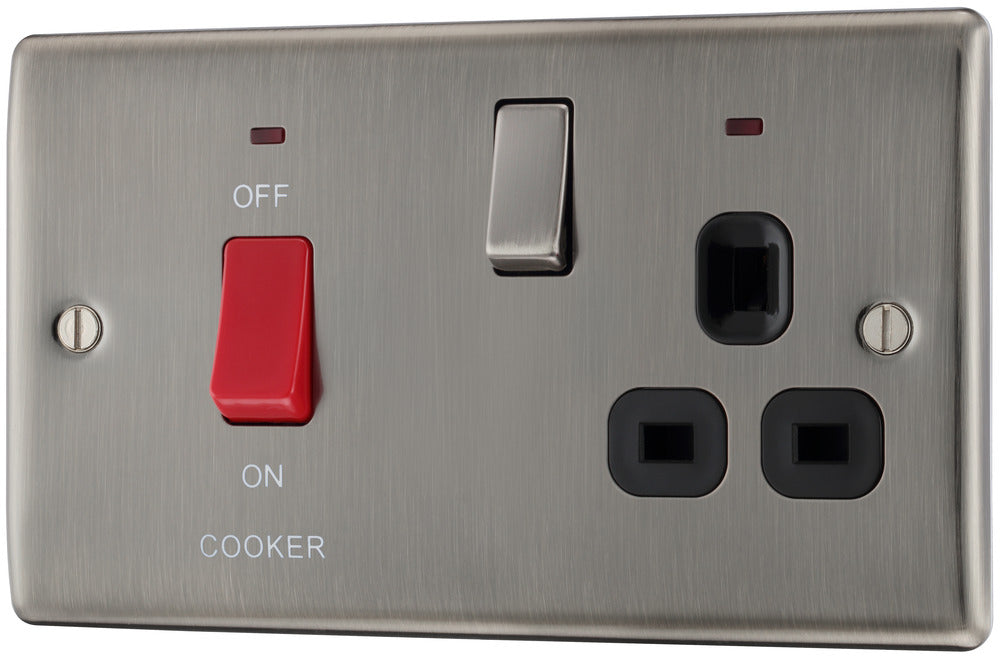 BG NBI70B Nexus Metal DP Cooker +Socket+Neon /Black - Brushed Iridium - westbasedirect.com