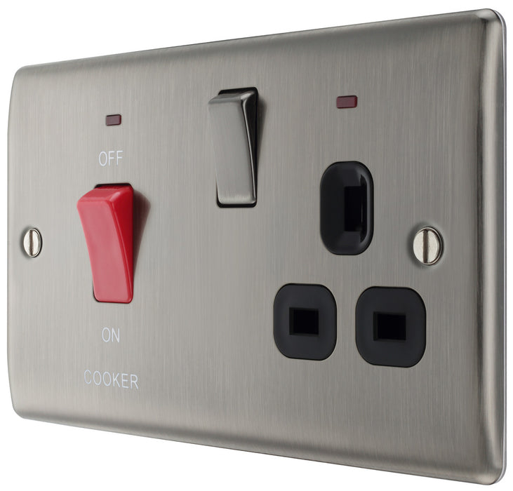 BG NBI70B Nexus Metal DP Cooker +Socket+Neon /Black - Brushed Iridium - westbasedirect.com
