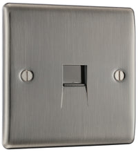BG NBIBTS1 Nexus Metal Slave Telephone Socket - Brushed Iridium