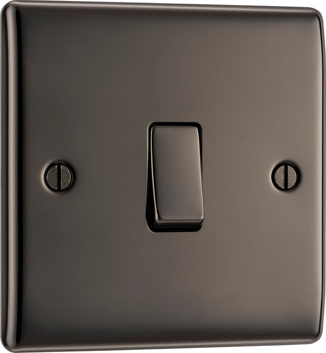 BG NBN12 Nexus Metal Single Light Switch 10A - Black Nickel - westbasedirect.com