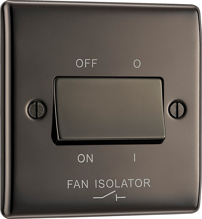 BG NBN15 Nexus Metal Fan Isolator Switch TP 10A - Black Nickel - westbasedirect.com