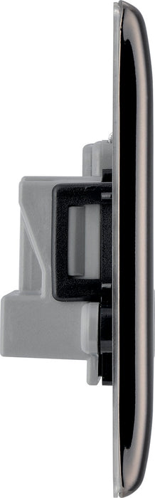 BG NBN29B Nexus Metal Unswitched Round Pin Socket 5A - Black Insert - Black Nickel - westbasedirect.com