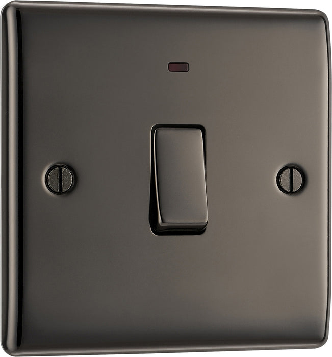 BG NBN31 Nexus Metal 20A DP Switch + Neon - Black Nickel - westbasedirect.com