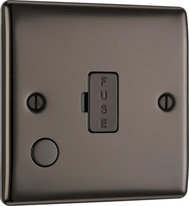 BG NBN55 Nexus Metal Unswitched Spur + Cable Outlet - Black Nickel - westbasedirect.com