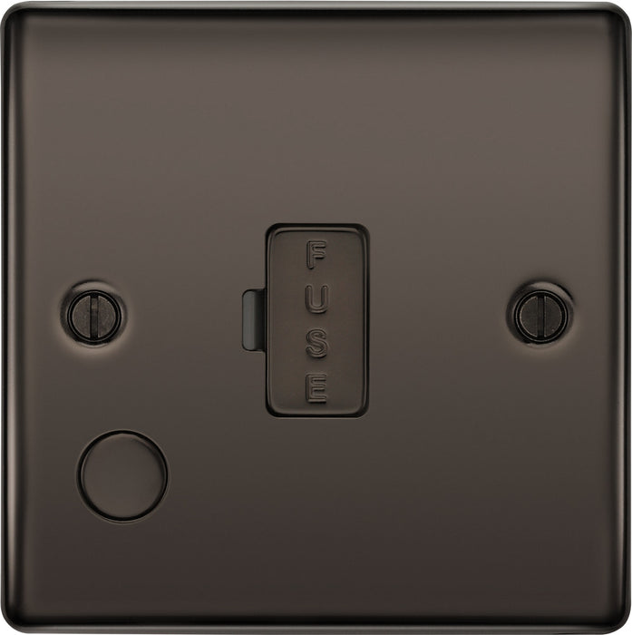 BG NBN55 Nexus Metal Unswitched Spur + Cable Outlet - Black Nickel - westbasedirect.com