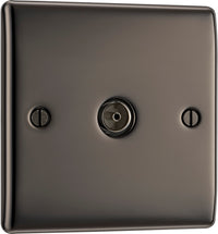 BG NBN60 Nexus Metal TV Aerial Socket - Black Nickel