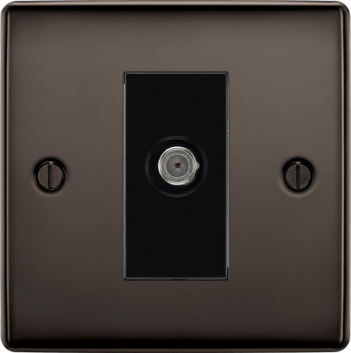 BG NBN64 Nexus Metal 1 Gang Satellite Socket - Black Nickel - westbasedirect.com