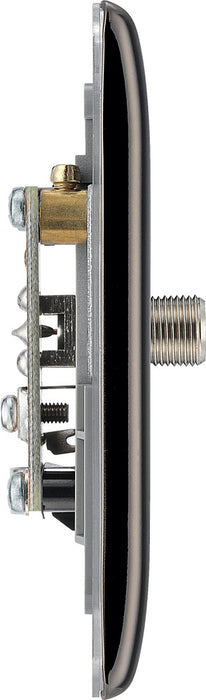 BG NBN64 Nexus Metal 1 Gang Satellite Socket - Black Nickel - westbasedirect.com