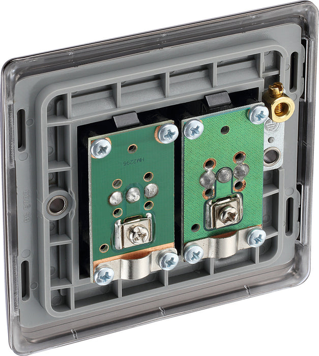 BG NBN66 Nexus Metal Diplex TV/FM Socket - Black Nickel - westbasedirect.com