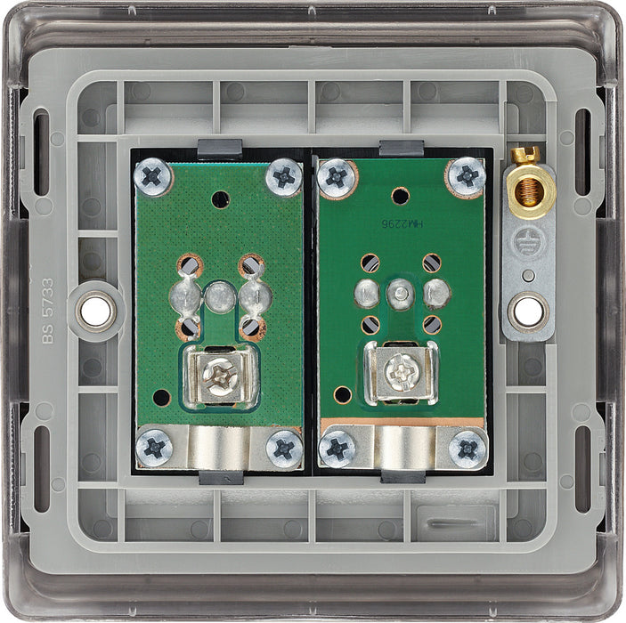 BG NBN66 Nexus Metal Diplex TV/FM Socket - Black Nickel - westbasedirect.com