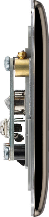 BG NBN66 Nexus Metal Diplex TV/FM Socket - Black Nickel - westbasedirect.com