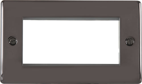 BG NBNEMR4 Nexus Metal Quad Euro Module Faceplate - Black Nickel - westbasedirect.com