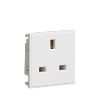 Knightsbridge NET13WH 13A 1G Unswitched Socket Module 50x50mm - White