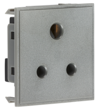Knightsbridge NET5AGY 5A Unswitched Round Socket Module 50x50mm - Grey