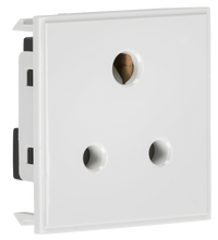 Knightsbridge NET5AWH 5A Unswitched Round Socket Module 50x50mm - White