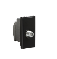 Knightsbridge NETSATSBK Screened SAT TV Outlet Module 25x50mm - Black
