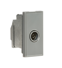 Knightsbridge NETTVSGY Screened TV Outlet 25x50mm - Grey