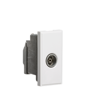 Knightsbridge NETTVSWH Screened TV Outlet 25x50mm - White