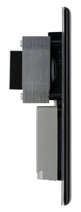 BG NMB20B Nexus Metal Dual Voltage Shaver Socket/Black - Matt Black - westbasedirect.com