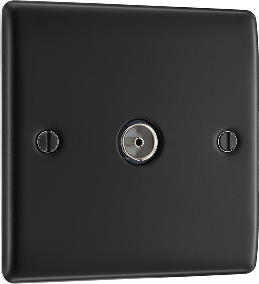 BG NMB60 Nexus Metal TV Aerial Socket - Matt Black - westbasedirect.com