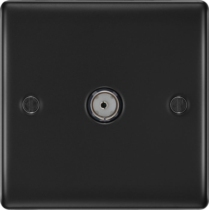 BG NMB60 Nexus Metal TV Aerial Socket - Matt Black - westbasedirect.com