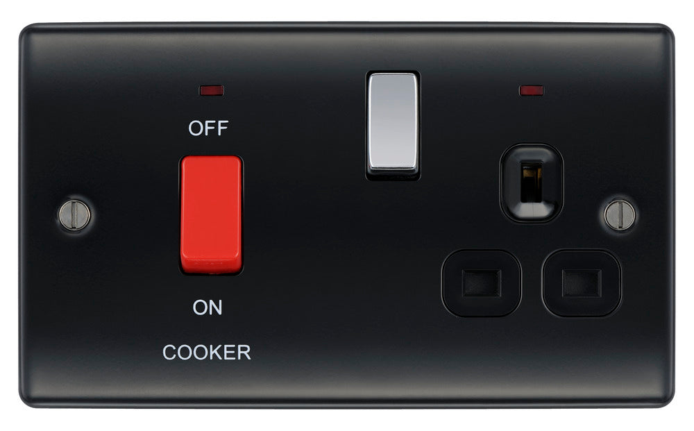 BG NMB70B Nexus Metal DP Cooker +Socket+Neon /Black - Matt Black - westbasedirect.com