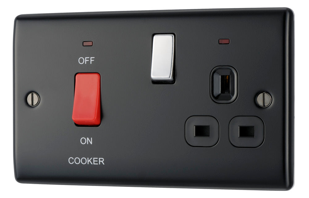 BG NMB70B Nexus Metal DP Cooker +Socket+Neon /Black - Matt Black - westbasedirect.com