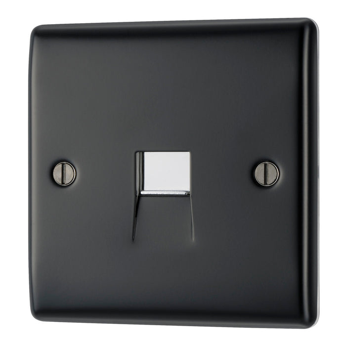 BG NMBBTM1 Nexus Metal Master Telephone Socket - Matt Black - westbasedirect.com