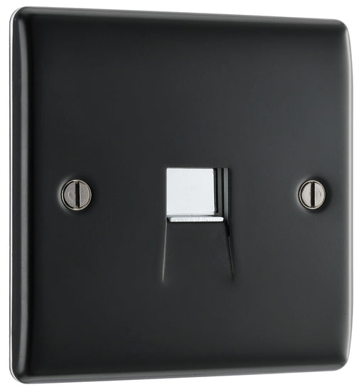 BG NMBBTS1 Nexus Metal Slave Telephone Socket - Matt Black - westbasedirect.com