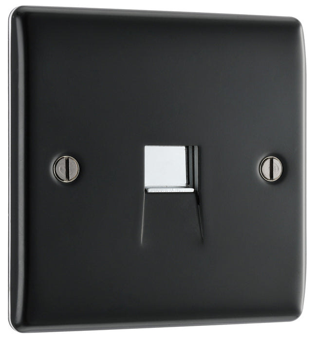BG NMBBTS1 Nexus Metal Slave Telephone Socket - Matt Black - westbasedirect.com