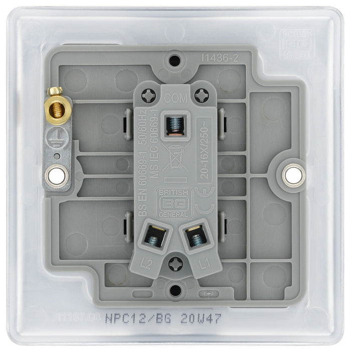 BG NPC12 Nexus Metal Single Light Switch 10A - Polished Chrome (10 Pack) - westbasedirect.com