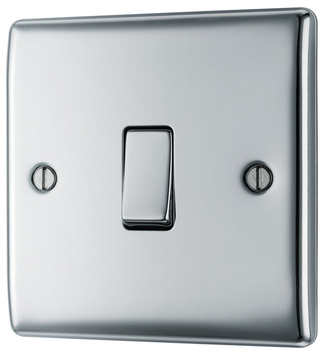 BG NPC13 Nexus Metal Intermediate Light Switch 10A - Polished Chrome - westbasedirect.com