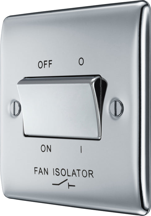BG NPC15 Nexus Metal Fan Isolator Switch TP 10A - Polished Chrome - westbasedirect.com