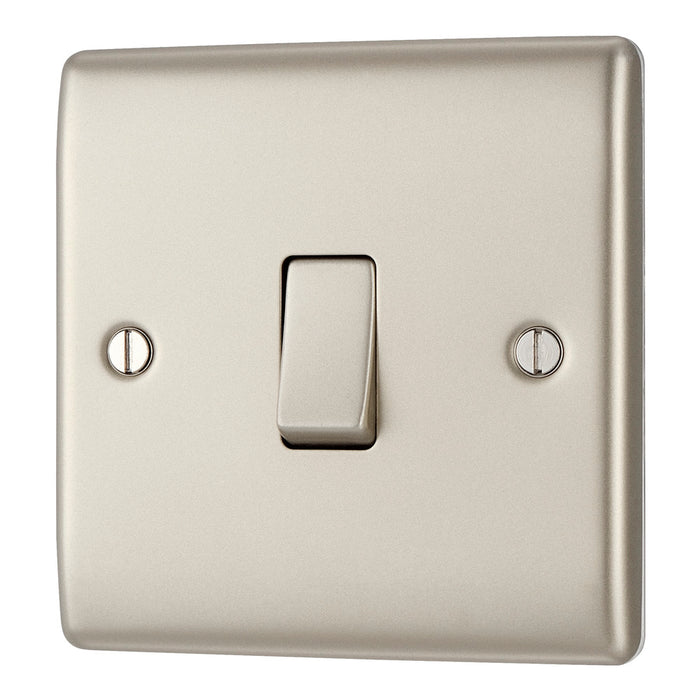 BG NPR13 Nexus Metal Intermediate Light Switch 10A - Pearl Nickel - westbasedirect.com