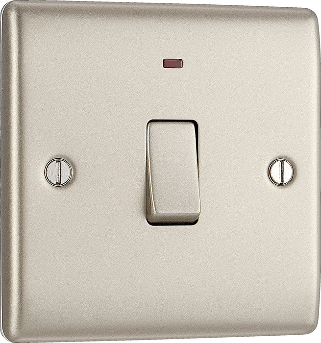 BG NPR31 Nexus Metal 20A DP Switch + Neon - Pearl Nickel - westbasedirect.com