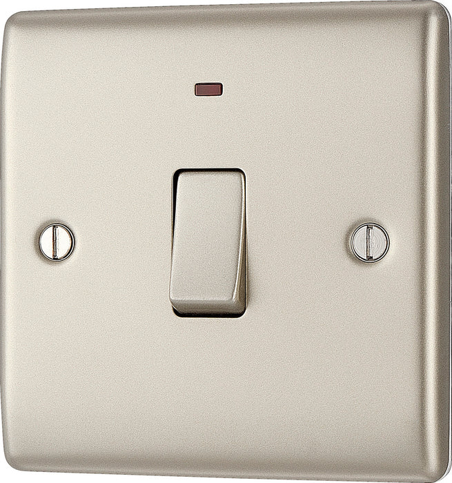 BG NPR31 Nexus Metal 20A DP Switch + Neon - Pearl Nickel - westbasedirect.com