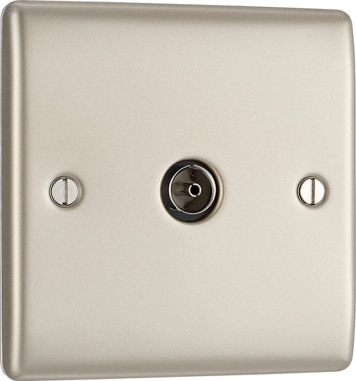 BG NPR60 Nexus Metal TV Aerial Socket - Pearl Nickel - westbasedirect.com