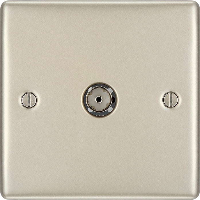 BG NPR60 Nexus Metal TV Aerial Socket - Pearl Nickel - westbasedirect.com