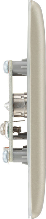 BG NPR60 Nexus Metal TV Aerial Socket - Pearl Nickel - westbasedirect.com