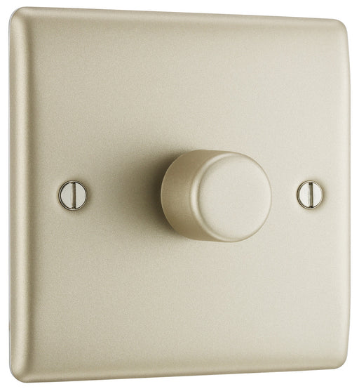 BG NPR81 Nexus Metal 2-Way Single Trailing Edge Dimmer Push On/Off - Pearl Nickel - westbasedirect.com
