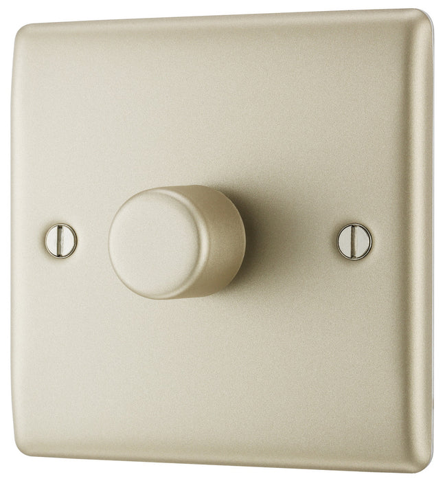 BG NPR81 Nexus Metal 2-Way Single Trailing Edge Dimmer Push On/Off - Pearl Nickel - westbasedirect.com