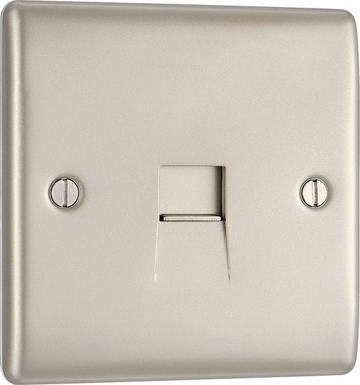 BG NPRBTS1 Nexus Metal Slave Telephone Socket - Pearl Nickel - westbasedirect.com