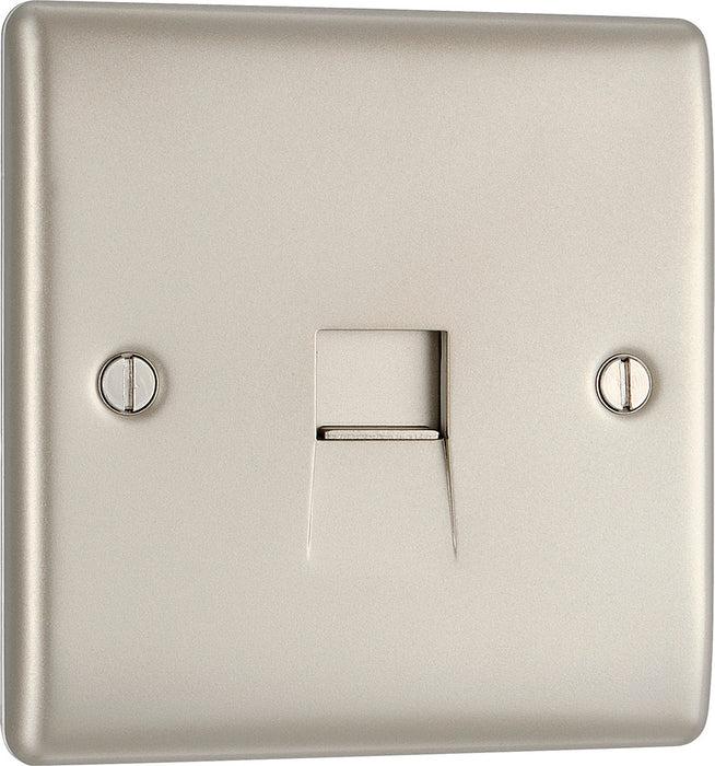 BG NPRBTS1 Nexus Metal Slave Telephone Socket - Pearl Nickel - westbasedirect.com