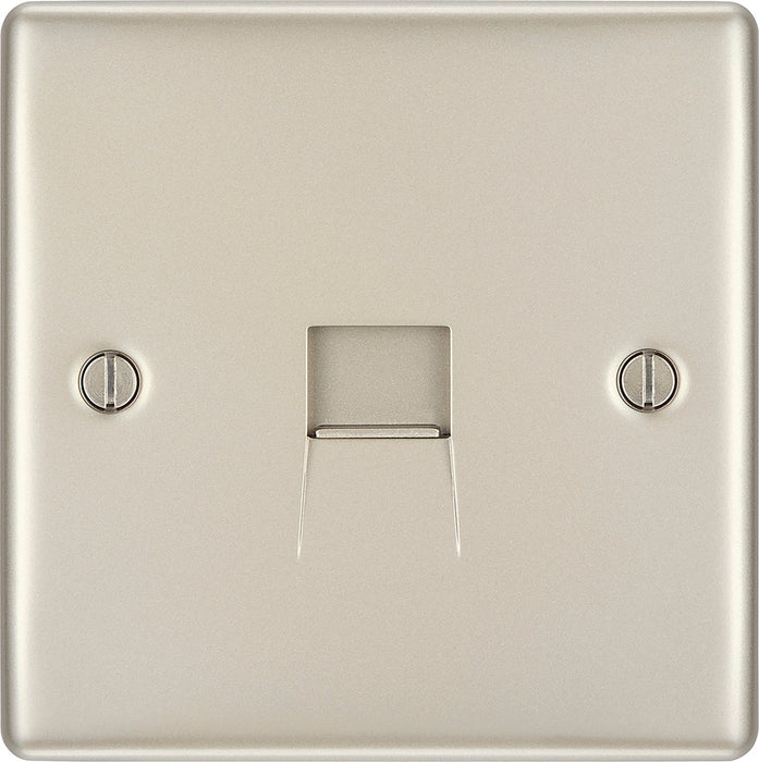 BG NPRBTS1 Nexus Metal Slave Telephone Socket - Pearl Nickel - westbasedirect.com