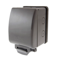 Click OA035AG Weatherproof IP66 1G 13A DP Switched Socket