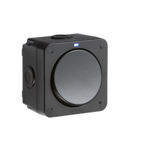Knightsbridge OP2 Weatherproof IP66 20AX 1G SP 2-Way Switch - Black
