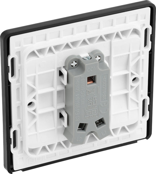 BG Evolve PCDBC12B 20A 16AX 2 Way Single Light Switch - Black Chrome (Black) - westbasedirect.com