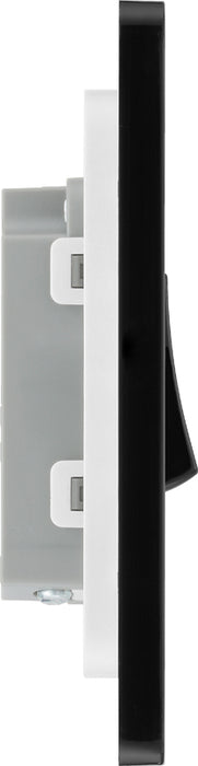 BG Evolve PCDBC12B 20A 16AX 2 Way Single Light Switch - Black Chrome (Black) - westbasedirect.com