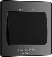 BG Evolve PCDBC15B 10A Triple Pole Fan Isolator Switch - Black Chrome (Black)